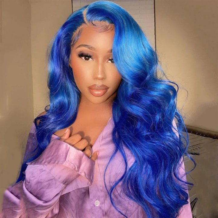 Blue LAce Colored wig