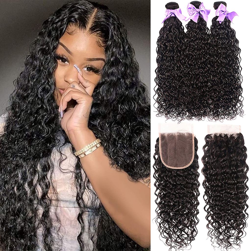 3 BUNDLES + CLOSURE (any texture any Length)